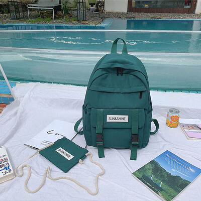 

Fashion schoolbag female ins Korean version ulzzang high school student backpack tide large capacity junior high school double sho