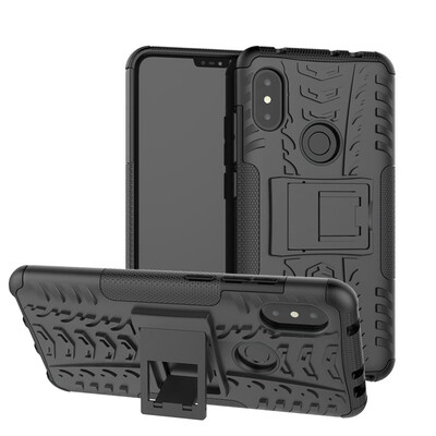 

TPU PC Dual Armor Cover with Stand for Xiaomi Redmi Note 6 Pro