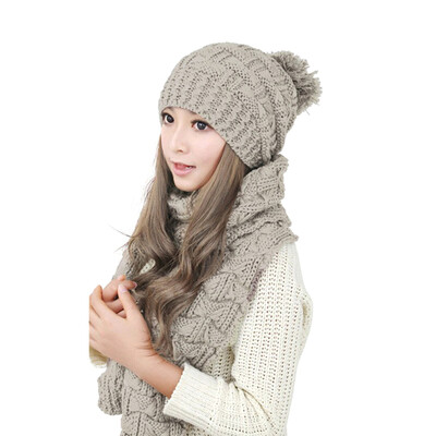 

Sweater Scarf&Hat Set Keep Warm in Winter Knitted Hat