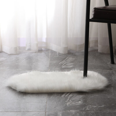 

Gobestart Soft Rug Chair Cover Artificial Sheepskin Wool Warm Hairy Carpet Seat Mats WH