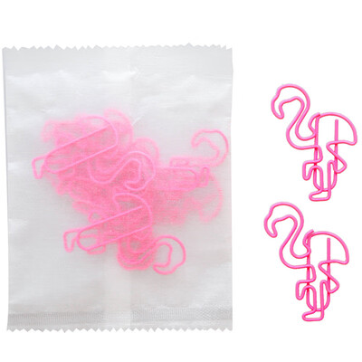 

10pcslot Cute Mini Decorative Metal Pink Pig Flamingo Paper Clips Paperclips Bookmark Office Accessories Statioinery