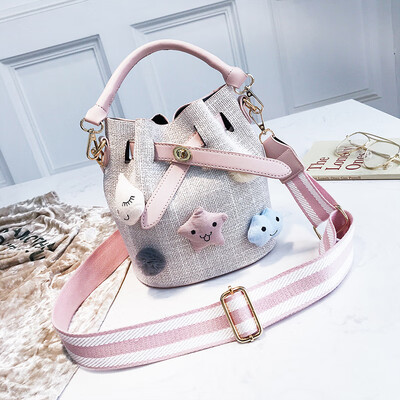 

Summer mini bucket bag girl 2019 new Korean version of fairy one - shoulder bag girl satchel small fresh