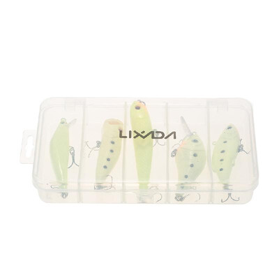 

Lixada 5PCS Hard Plastic Fishing Lures Set Box Diver Sinking Baits Minnow Pencil Crankbait VIB Popper