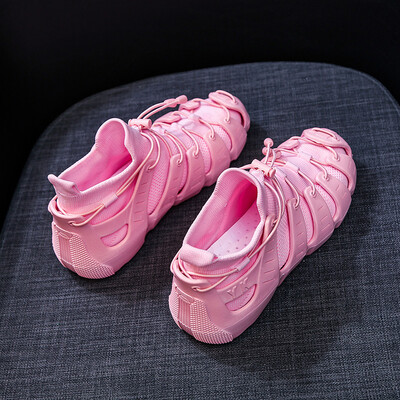 

Flying woven sneakers womens breathable mesh shoes womens shoes 2019 summer new small white shoes mesh light soft bottom running