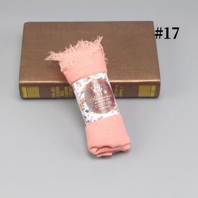 

Solid color cotton&linen female headscarf new pleated monochrome ethnic wind hairs must-have scarf wholesale L090