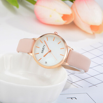

〖Follure〗Women Leather Band Analog Quartz Round Wrist Watch Watches