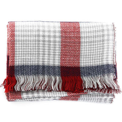 

British Plaid Cashmere Scarf Women Houndstooth Double Side Winter Shawls