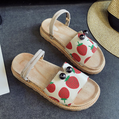 

Sandals Fairy Wind Summer Students Wear Lovely Soft Girls Strawberry Shoes