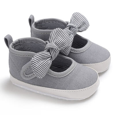

0-18M Toddler Baby Girl Soft Bow Casual Cute Canvas Princess Shoes Infant Prewalker New Born Baby Shoes