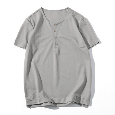 

Toponeto Mens Short Sleeve Solid Comfortable Buttons Casual Slim T-Shirt Sport Tops