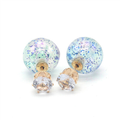 

Olaru 2019 New Crystal Crown Stud Earrings Thick Double Round Circle Rings Earrings For Women Zinc Alloy Trendy Hiphop Rock