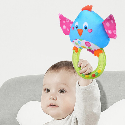 

Tailored Baby Cartoon PlushRing Bell Newborn Hand Grasp Toys Soft Mobile Infant Crib Doll