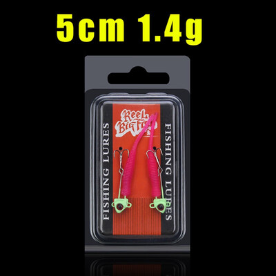 

2 Blister Packs Mini Luminous Fish-Type Lead-Head Soft Fish 5cm 14g Road Bait