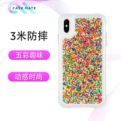 

CASE-MATE Apple iPhone XS Max 65 Inch Fun Cute Girl Heart Fashion Dynamic Color Small Bead Transparent Phone Case Cover Female Multicolored Sugar