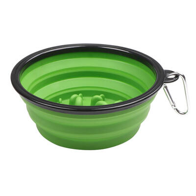 

Folding Pet Dog Slow Down Bowl Puppy Cat Outdoor Anti Gulp Food Feeder Dish