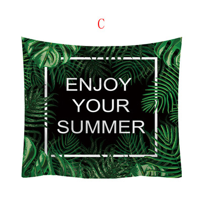 

Toponeto Fashion Tapestry Green Leaf Pattern Fresh Style Decorative Tapestry Home Decor