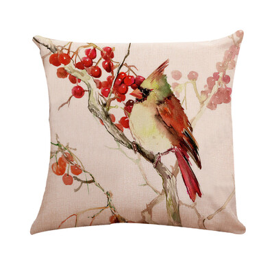

〖Follure〗Bird Tree Cotton Linen Pillow Case Cushion Cover Waist Cover Home Decor