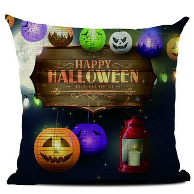 

Halloween Multi Designs Decorative Throw Pillow Cover Square Pillow Case With Zipper for Home Bar Halloween