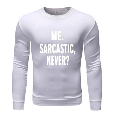 

Toponeto Mens Fashion Long-sleeved Round Neck Solid Color Printing Sweater Tops Blouse