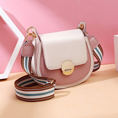 

Korean version of the 2019 summer new single shoulder diagonal package Korean fashion casual ladies small square package metal