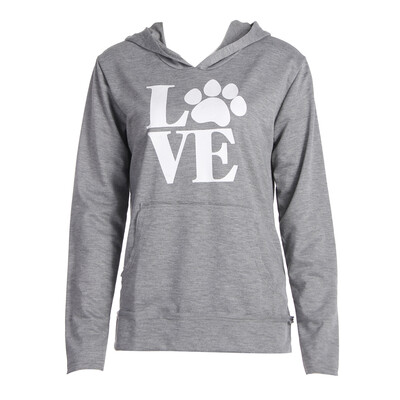 

Women Bear Claw Letter Print Long Sleeve Hooded Pullover Sweater