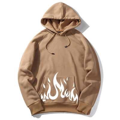 

Toponeto Mens Fashion Autumn Winter Casual Coat Hooded Long Sleeve Printing Jacket