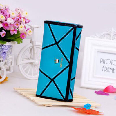 

2019 New Style Fashion Hot Women Lady Clutch Leather Wallet Long Plaid Case Purse Money Holder Phone