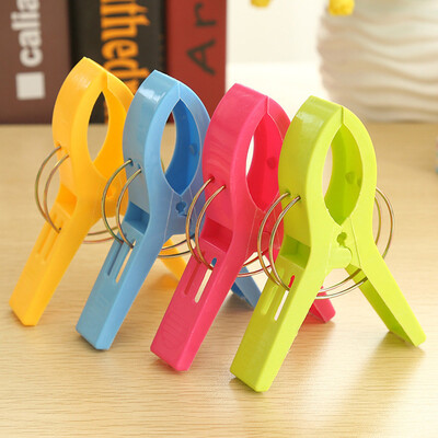 

〖Follure〗Pack of 8 Large Bright Colour Plastic Beach Towel Pegs Clips to Sunbed