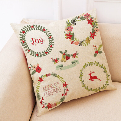 

〖Follure〗Christmas Home Decor Cushion Cover Graffi Style Throw Pillowcase Pillow Covers
