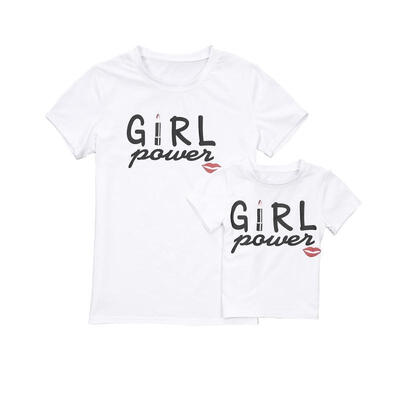 

AU GIRL POWER Mother&Daughter Family Matching Shirts Cotton T-Shirt Clothes