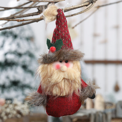 

Siaonvr Christmas Product Doll Pendant Cartoon Old Man Puppet Scene Dress Up Ornaments