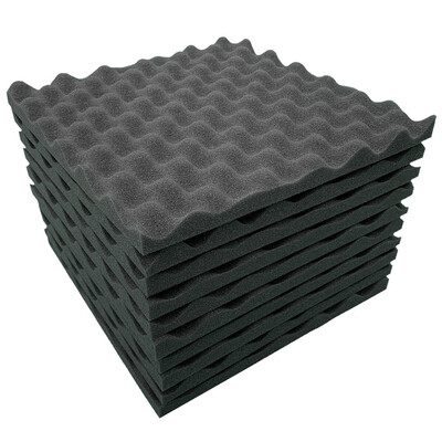 

〖Follure〗10Pcs Acoustic Foam Panel Sound Stop Absorption Sponge Studio KTV Soundproof