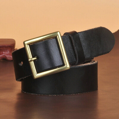 

Washed leather retro mens belt soft leather wild