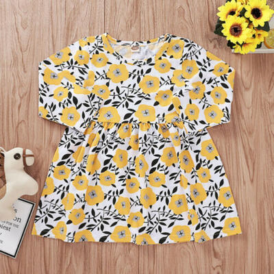 

Princess Kids Baby Girls Floral Dress Long Sleeve Party Pageant Dress Clothes