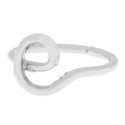 

Silver A-Z 26 Letters Initial Name Rings Women Men Weeding Couple Jewelry