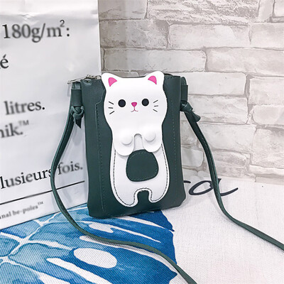 

Tailored Female Cat Mobile Phone Bag Cartoon Mini Bag Cute Wild Shoulder Messenger Bag