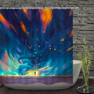 

Shower Curtain Decorative Bath Curtains Waterproof Polyester Fabric Anti-mildew Bathroom Curtains for Bathtub Showers