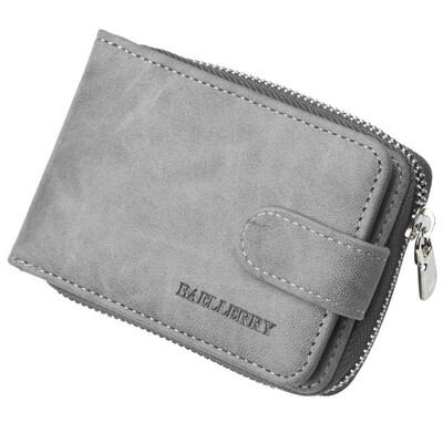 

Men Wallet Baellerry PU Leather Solid Short Foldable Large Capacity Multifunction Simple Business Money Clip