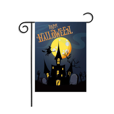 

New Hot Halloween Custom Pumpkin Weatherproof Decoration Garden Flag 12 Sytles Printed Decorative Hanging Banner