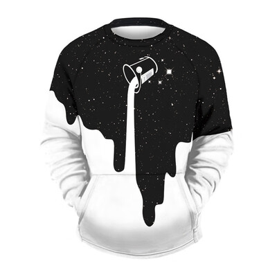 

Aowofs New Mens 3D Printed Pullover Womens Sweater No Suede Inside CBA002