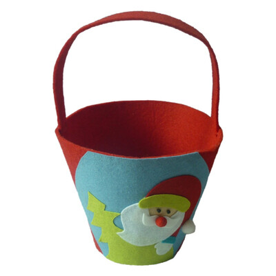 

Christmas Bucket Bag Felt Christmas Candy Buggy Bag Basket Christmas Party Decoration Storage Bags Decoration for Home