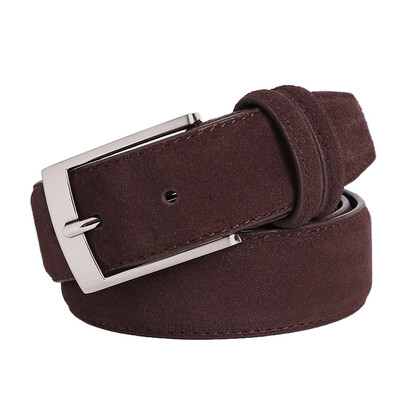 

New Style Fashion Brand Welour Genuine Leather Belt For Jeans Leather Belt Men Mens Belts Luxury Suede Belt Straps