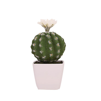 

Gobestart Simulated Potted Cactus Artificial Green Plant Potted Flower Art Home Decor