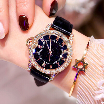 

Watch ladies&students Korean version of rhinestone fashion waterproof casual atmosphere Shi Ying ladies watch shaking sound ne