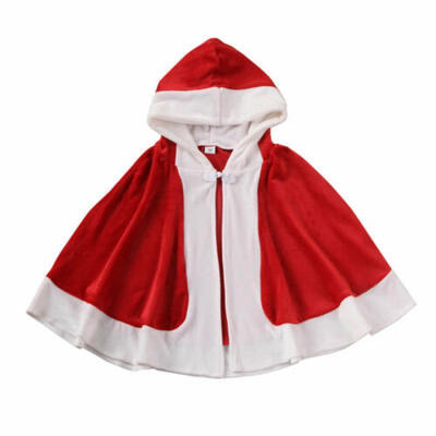 

Kid Girl Hooded Princess Cape Coat Fur Cloak Christmas Party Costume Fancy Dress