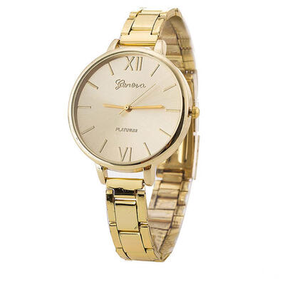 

Geneva Women Watche Rose Gold Dial Ladies Quartz Wristwatch Fashion Hot Sale Alloy Strap Casual Clock Gift Zegarki Damskie
