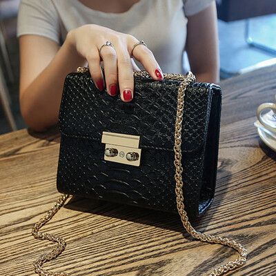 

Women CCBag Designer Alligator Handbags Ladies Small Clutch Girls Chain Square Shoulder Bags Purse T30