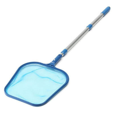 Leaves Skimmer Rake Net with Telescopic Pole Professional Fine Mesh Pool Skimmer Bag Catcher Aquarium Cleaning Tool