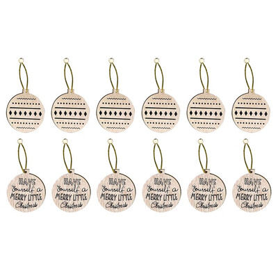 

Tailored Christmas Snowflakes Wooden Pendants Christmas Tree Ornaments Home Decor 12Pcs