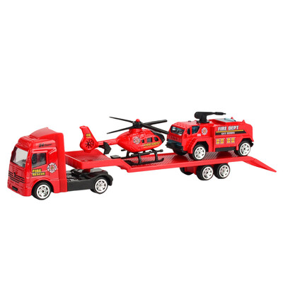 

Gobestart Children Educational Toy Truck Toy Car Model Scenes Set Portable Storage